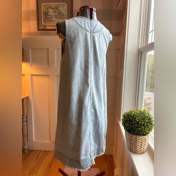 GAP Denim Sleeveless Button-Front Dress Size Small - Picture 9 of 9